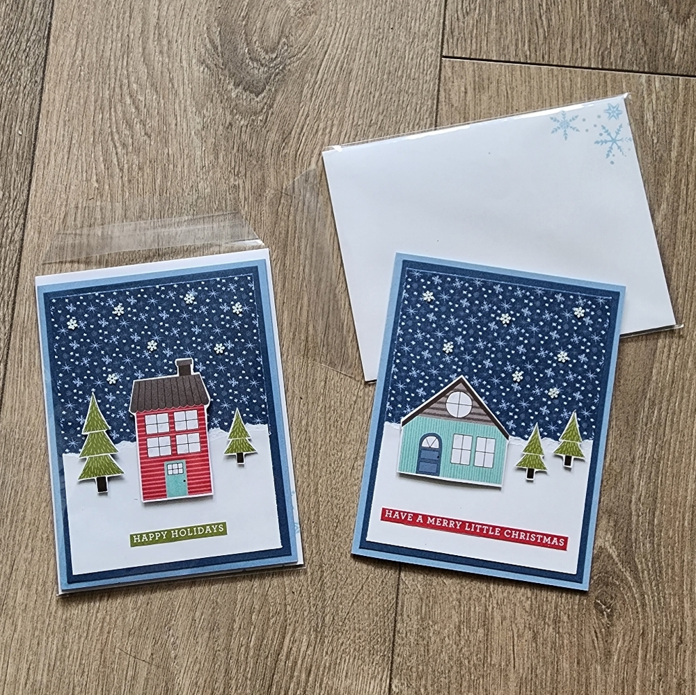 Handmade Christmas Cards - set of two